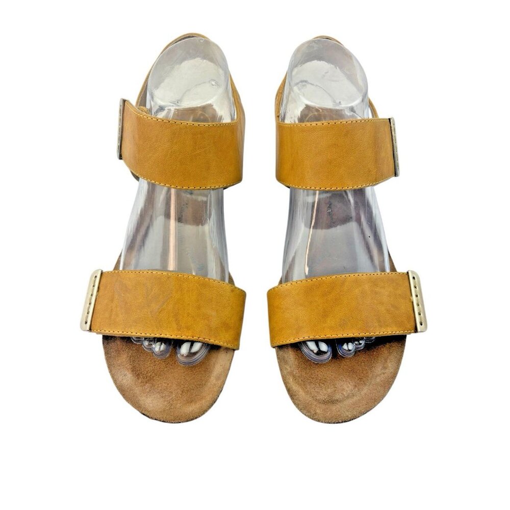 *Sofft Verdi Comfort Sandals Womens 10W Mustard Yellow Hook & Loop Coastal Beach - Picture 10 of 15